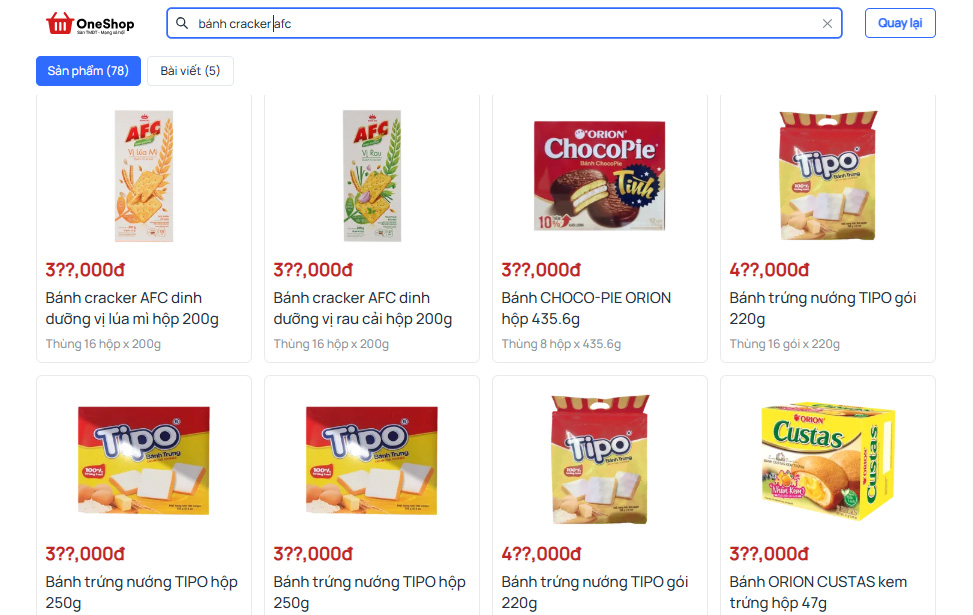 Có thể đặt mua bánh cracker AFC vị rau trên các kênh bán lẻ online, sàn thương mại điện tử